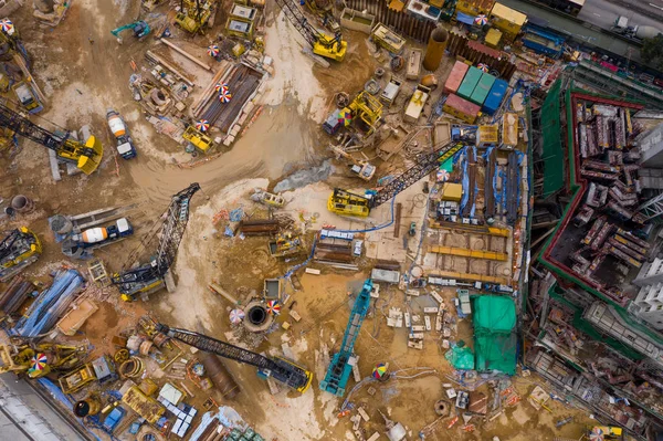 Diamond Hill Hong Kong April 2019 Top View Construction Site — Stock Photo, Image