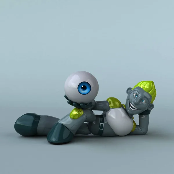 Cute Robot Colorful Illustration — Stock Photo, Image