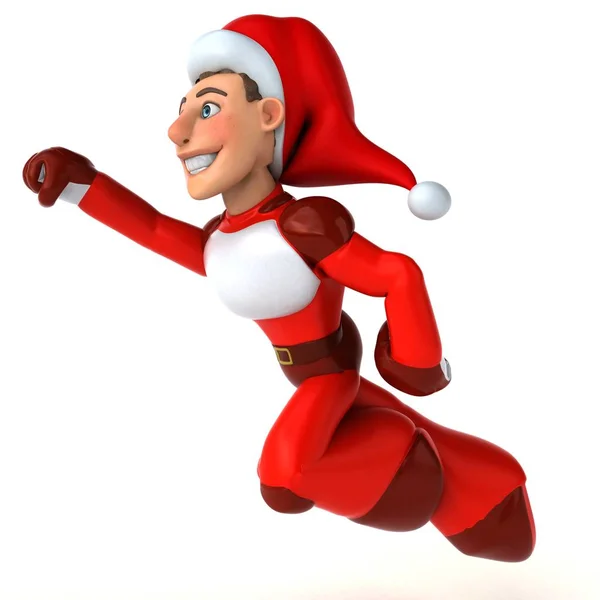 Zábava Super Santa Claus Obrázek — Stock fotografie