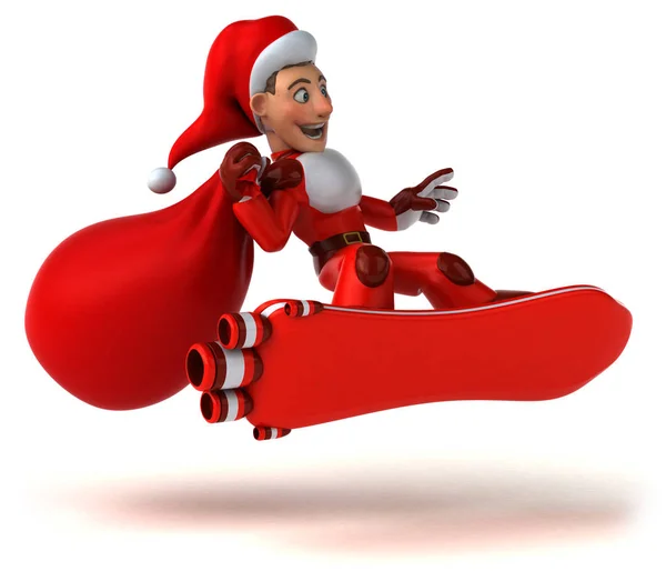 Divertimento Super Babbo Natale Illustrazione — Foto Stock