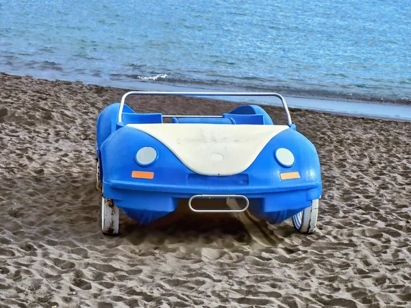 Modrá Bílá Plážový Vůz Jako Kabriolet Postavený Obvodovým Popruhem Věrný — Stock fotografie