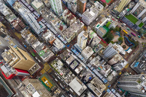 Mong Kok Hongkong Maart 2019 Luchtfoto Van Hong Kong City — Stockfoto