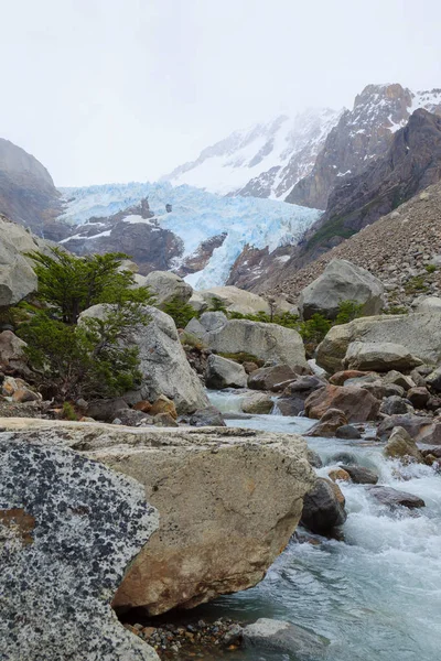 Piedras Blancas Glacier Kilátás Los Glaciares Nemzeti Park Chalten Patagónia — Stock Fotó