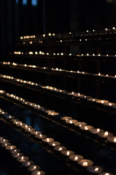 Свічки Жертви Вшанування Пам Яті Церкві — стокове фото