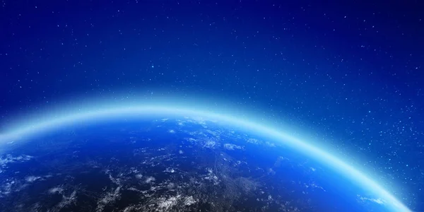 Planet Erde Leuchtet Lichthorizont Elemente Dieses Bildes Stammen Von Der — Stockfoto