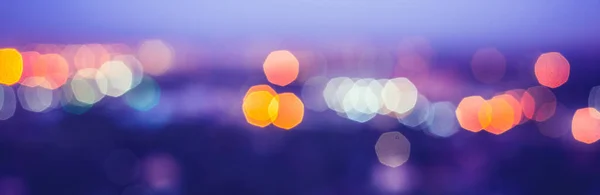 City Lights Blur Bokeh Evening Background — Stock Photo, Image