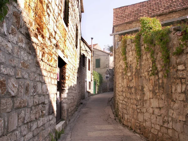 Oude Binnenstad Straat Jelsa Kroatië — Stockfoto