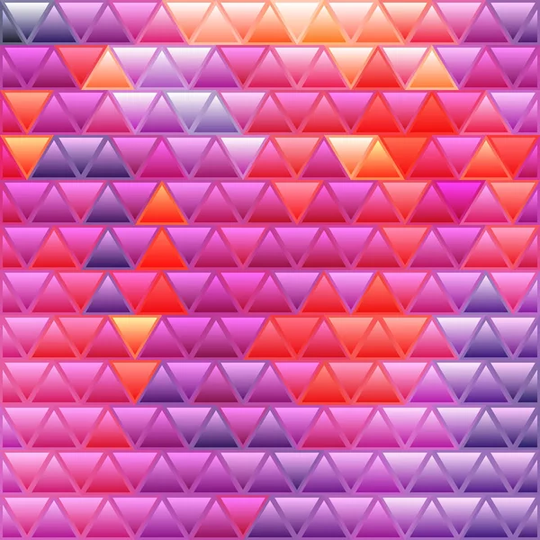 Abstrakt Färgat Glas Triangel Mosaik Bakgrund Röd Och Violett — Stockfoto