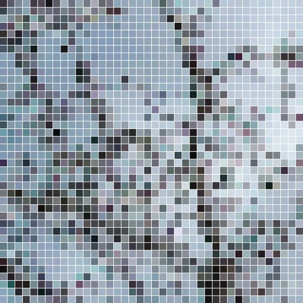 抽象的な正方形のピクセルモザイクの背景 青とグレー — ストック写真