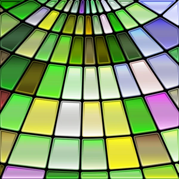 Abstract Glas Lood Mozaïek Achtergrond Groen Geel — Stockfoto