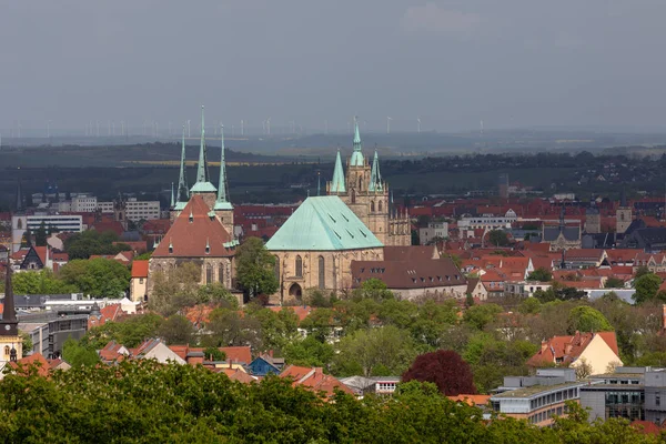Erfurter Dom Und Severikirche — Stockfoto