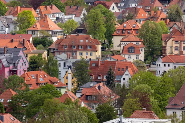 Häuser Und Dächer Einer Stadt — Stockfoto