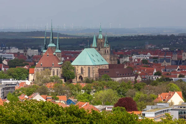 Erfurter Dom Und Severikirche — Stockfoto