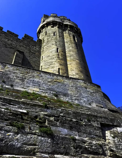 Warwick Castle Caesar Tower Warwick Warwickshire Verenigd Koninkrijk April 2019 — Stockfoto