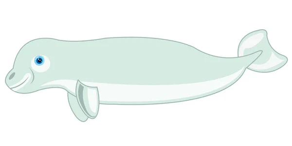 Illustration Vectorielle Dessin Animé Baleine Blanche — Photo