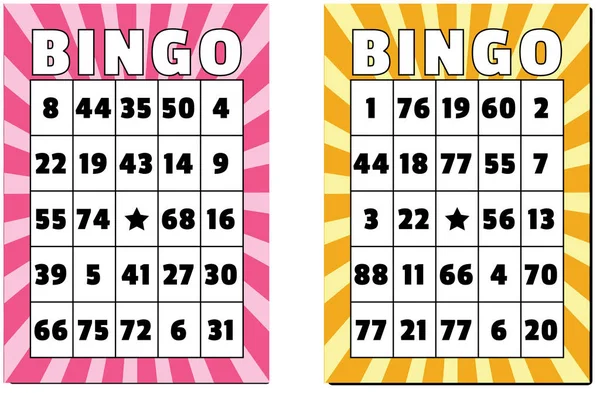 Bingo Kortnummer Spelaktivitet Lycka Illustration Färgglada Rekreation — Stockfoto