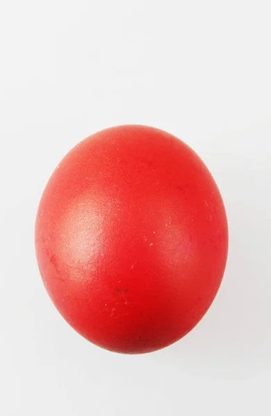 Red Easter Egg Isolated White — Stock Photo, Image