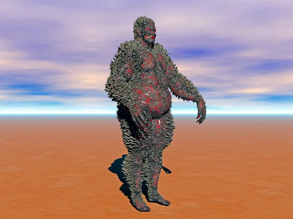 Ogromny Potwór Pustyni Renderowania — Zdjęcie stockowe