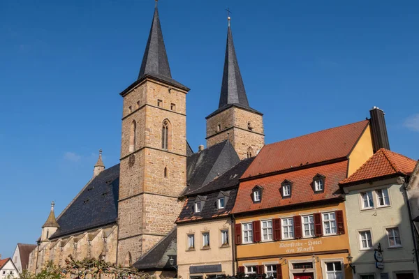 Kostel Gerolzhofen Bavorsku — Stock fotografie