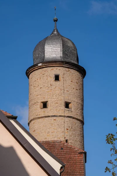 Strážná Věž Městské Hradby Geroldshofen — Stock fotografie