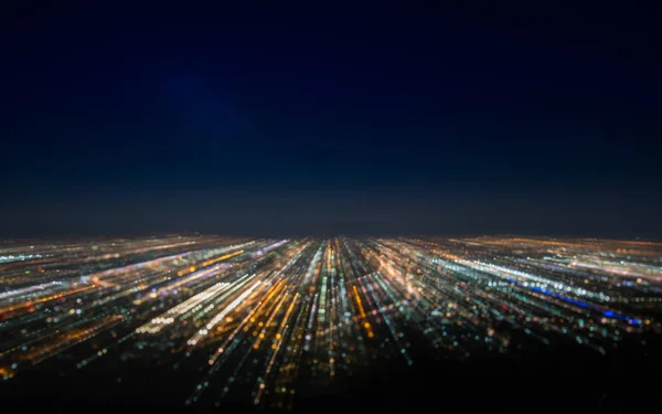 Анотація Красивий Краєвид Міста Вночі Боке Світло Захід Сонця Місті — стокове фото