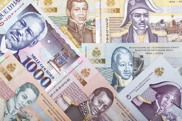 ハイチのお金の完全なセット ビジネスの背景 — ストック写真