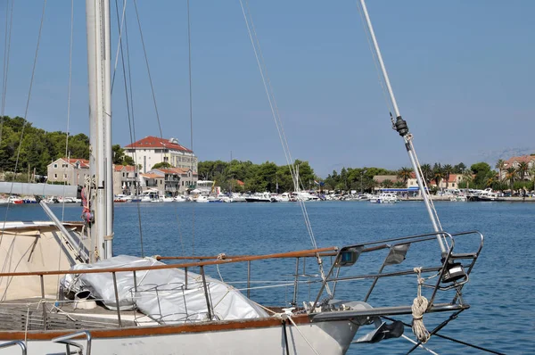 Hamnen Makarska Kroatien — Stockfoto