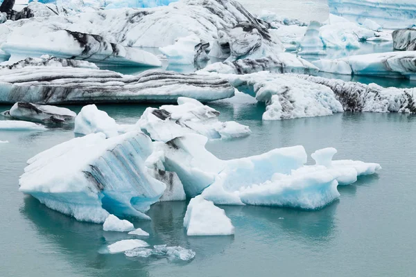 Ledovcové Jezero Jokulsarlon Island Ledovce Plovoucí Vodě Island Krajina — Stock fotografie