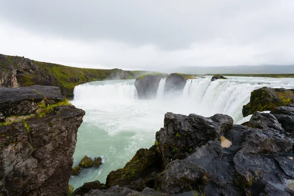 Godafoss Valt Het Zomerseizoen Uitzicht Ijsland Ijslands Landschap — Stockfoto