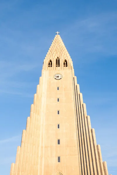 Hallgrimskirkja Kirche Außenansicht Wahrzeichen Von Reykjavik Kathedrale Von Reykjavik — Stockfoto