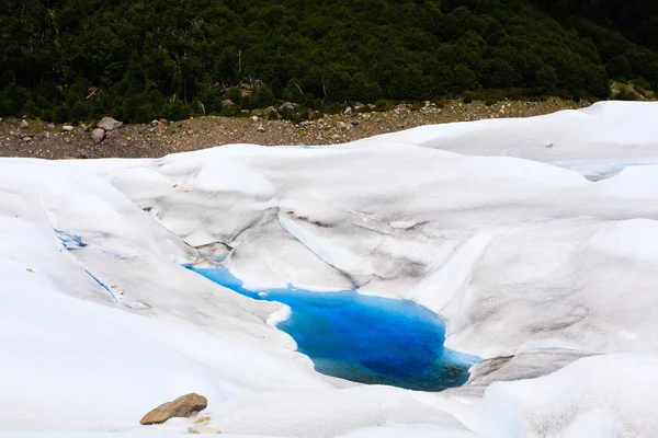 Vue Détaillée Des Formations Glaciaires Glacier Perito Moreno Patagonie Argentine — Photo