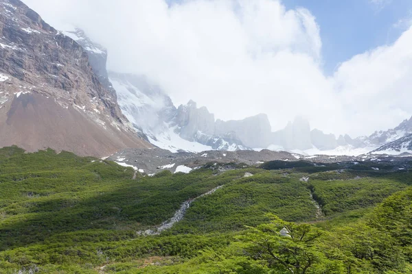 Britanya Bakış Açısından Fransız Vadisi Manzarası Torres Del Paine Ulusal — Stok fotoğraf