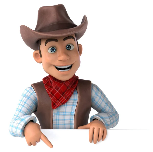 Spaß Cowboy Illustration — Stockfoto