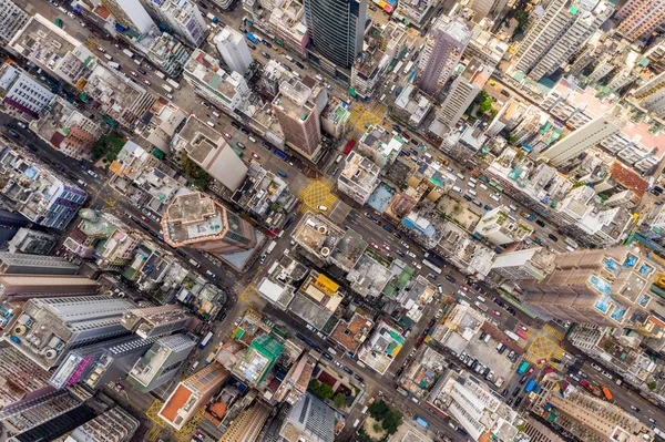 Mong Kok Hong Kong Março 2019 Vista Superior Cidade Hong — Fotografia de Stock