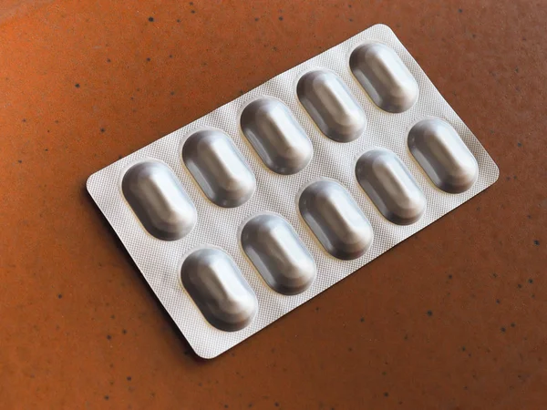 Läkemedel Över Disk Eller Receptbelagda Piller Tablett — Stockfoto