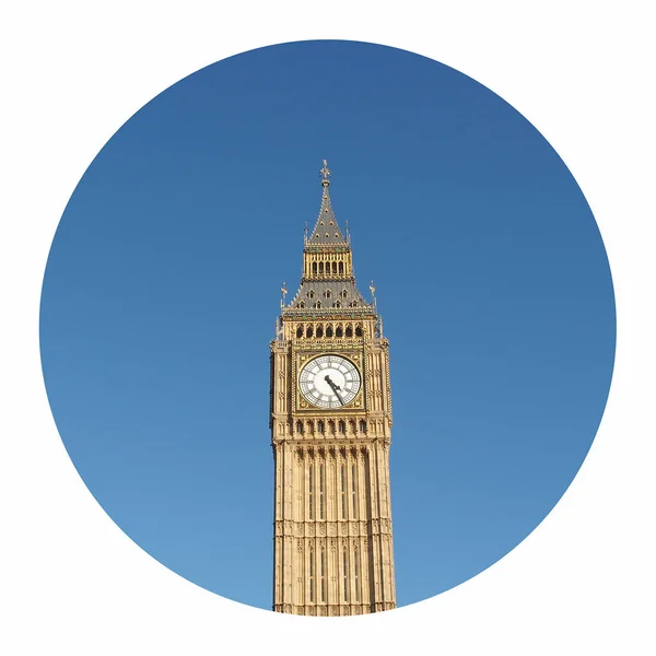 Биг Бен Зданиях Парламента Иначе Вестминстерский Дворец Лондоне Великобритания Круглая — стоковое фото