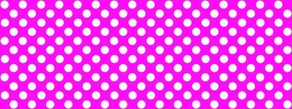 Naadloze Polka Dot Achtergrond Banner Roze Wit — Stockfoto