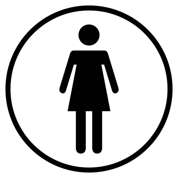 Símbolo Mujer Icono Plano Círculo Para Persona Femenina Madre Humana —  Fotos de Stock