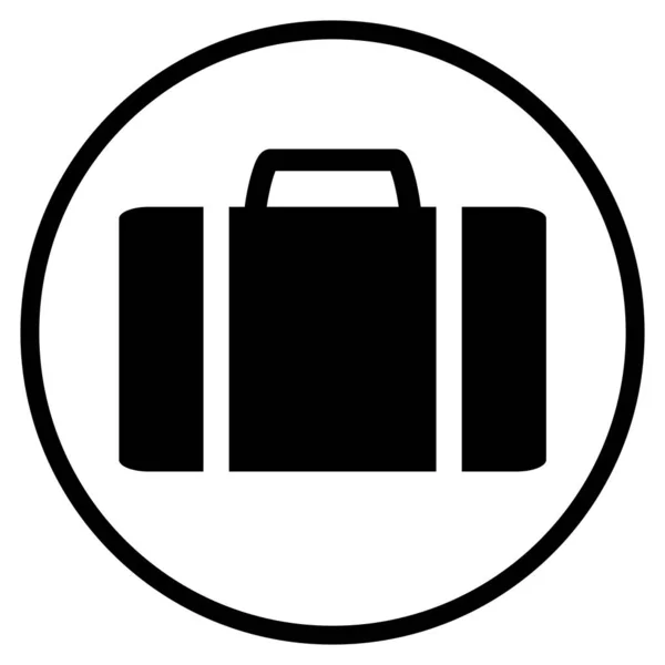 Koffersymbol Flat Icon Kreis Für Tasche Gepäck Oder Reise — Stockfoto