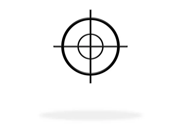 Ikona Crosshaiur Černou Barvou Symbol Pro Cíl Nebo Cíl — Stock fotografie