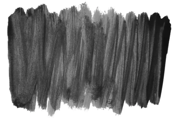 白を基調とした非常に汚れた黒の絵筆のストライプ — ストック写真