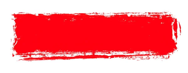 Dirty Graffiti Paintbrush Banner Red Color White Background — Stock Photo, Image