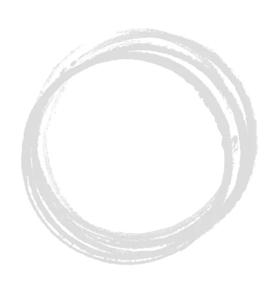 Грязные Круги Кисти Кольца Белом Фоне — стоковое фото