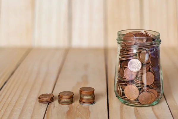 Money Account Banking Finance Business Concept Coin Money Bottle Business — Stock Photo, Image