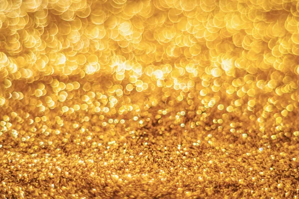 Glitter Luce Astratto Oro Bokeh Natale Luce Sfondo Sfocato — Foto Stock