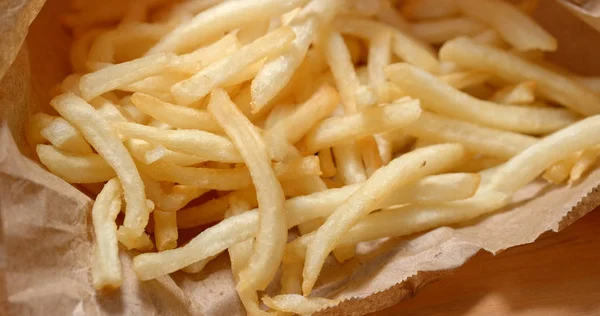 Patatine Fritte Dentro Sacchetto Carta — Foto Stock