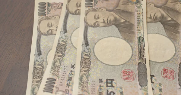 Zählen Der Japanischen Yen Banknote — Stockfoto