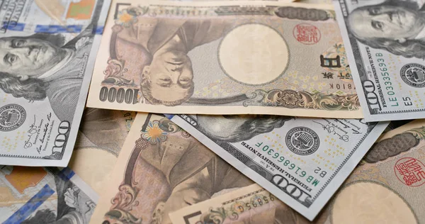 Billets Usd Yen Japonais — Photo