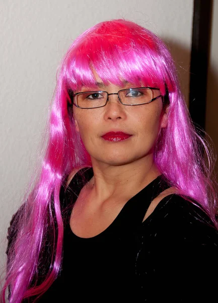 Жінка Карнавальним Волоссям — стокове фото