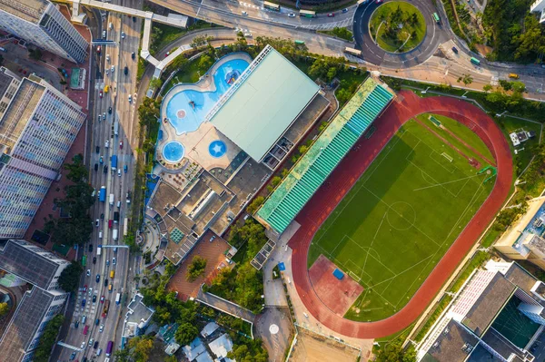 Choi Hung Hong Kong Abril 2019 Vista Superior Pista Deporte —  Fotos de Stock